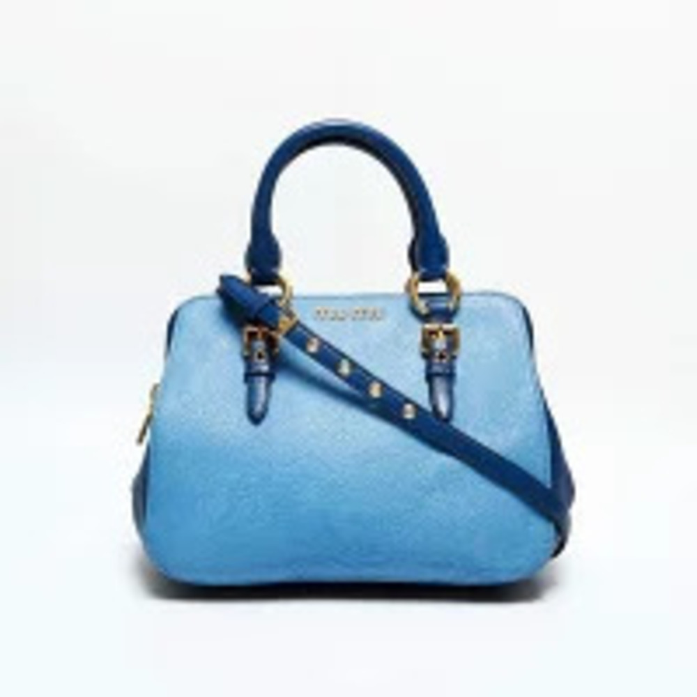 Miu Miu Leather Handbag Blue
